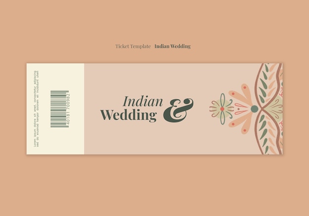 Indian wedding template design