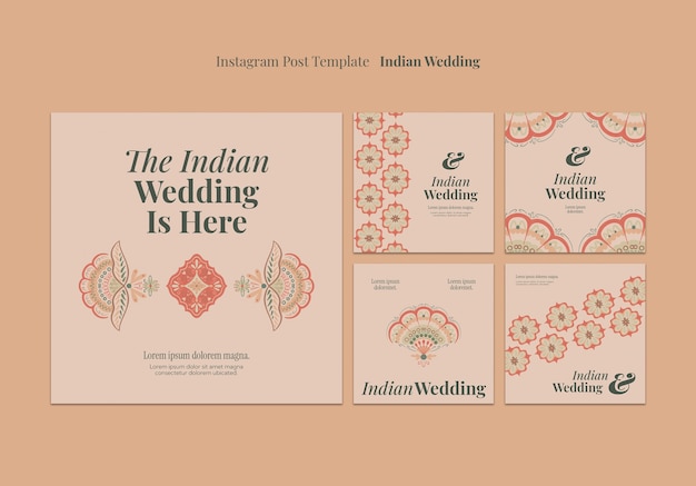 Indian wedding template design