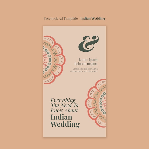 PSD indian wedding template design