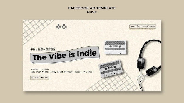 Indie music template design