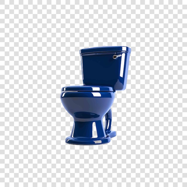 PSD indigo color toilet realisticon transparent background