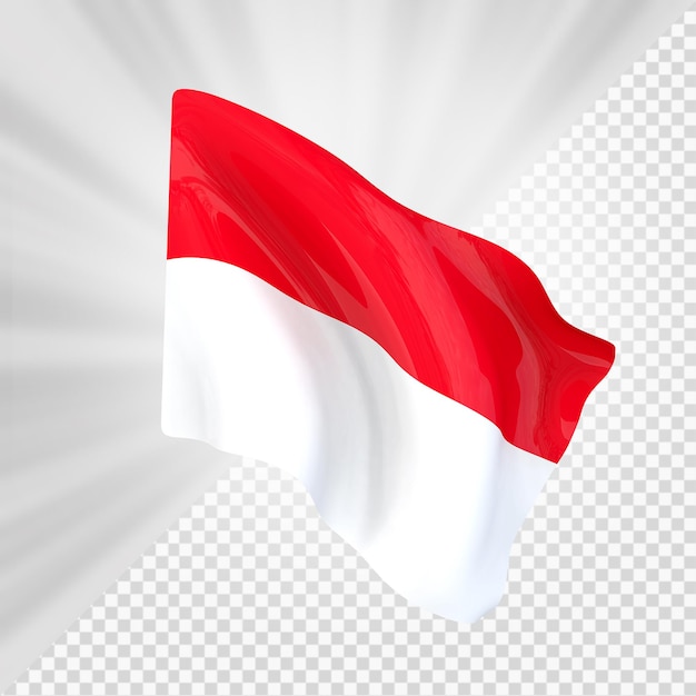 Indonesia Flag 3d render 