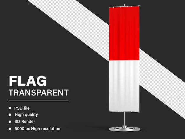 Indonesia flag banner design isolated on transparent background