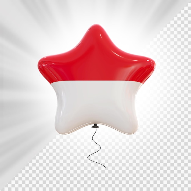 Indonesia Flag Star Balloon