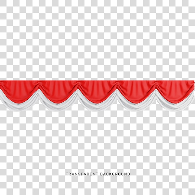 Indonesia independence day 17 august with curtains or drapes 3d rendering