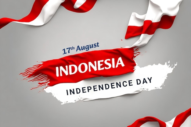 Indonesia independence day Psd Background Template 09