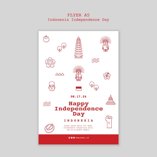 PSD indonesia independence day template design