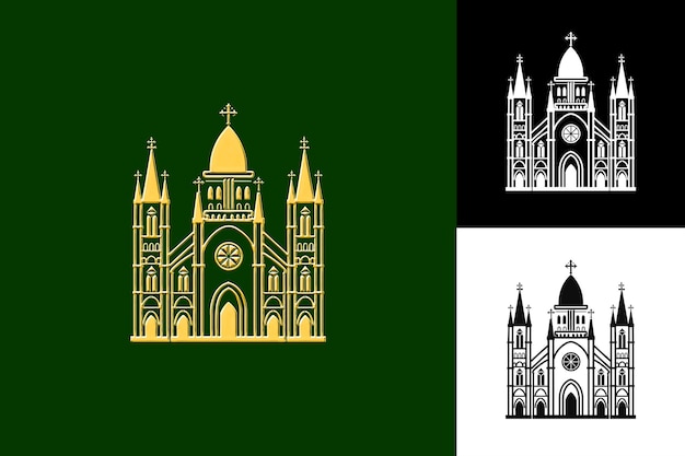 Indonesian National Cathedral Gereja Katedral Jakarta With a Culture Inspired Abstract Vector Design