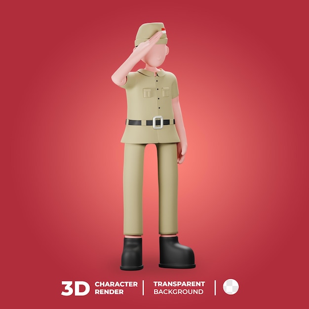 Indonesian Veteran 3D Character