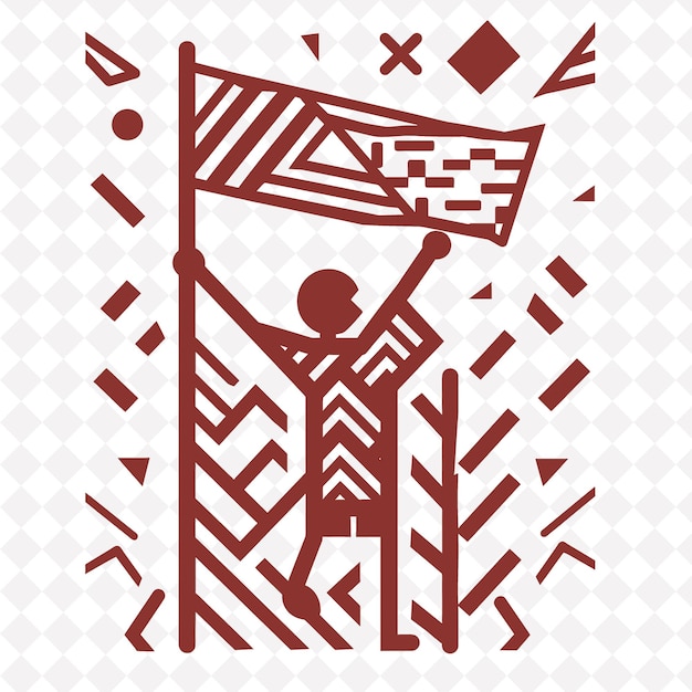 Indonesian Youth Pledge With Geometric Design Featuring a Yo Culture Inspired Abstract Vector Design