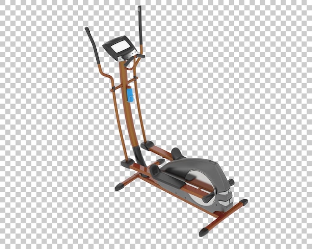 Indoor magnetic bike on transparent background 3d rendering illustration