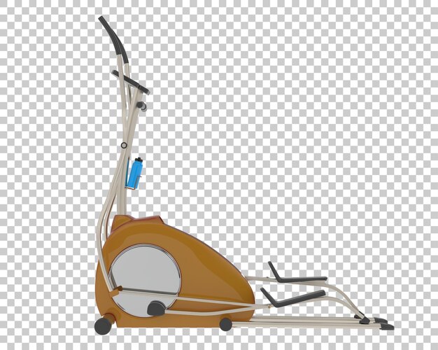 Indoor magnetic bike on transparent background 3d rendering illustration