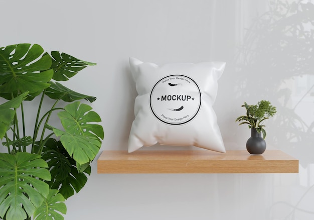 Indoor square pillow mockup