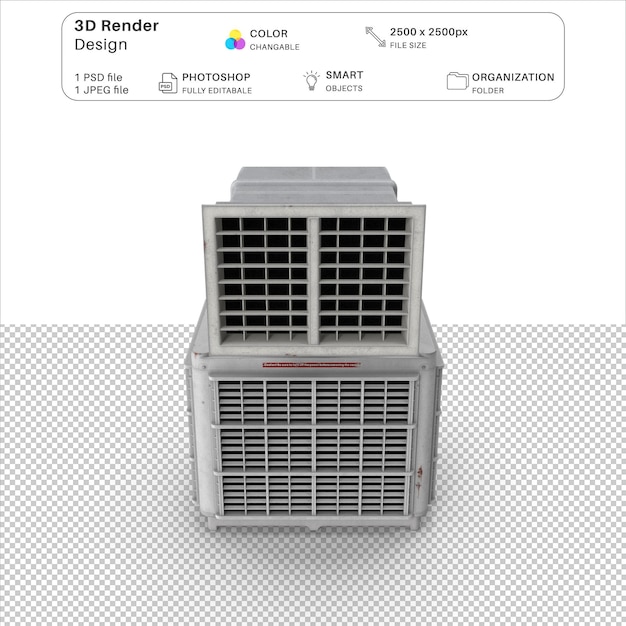 Industrial Air Cooler Fan 3D Modeling PSD File