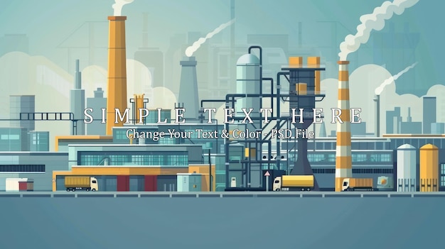 PSD industrial complex illustration