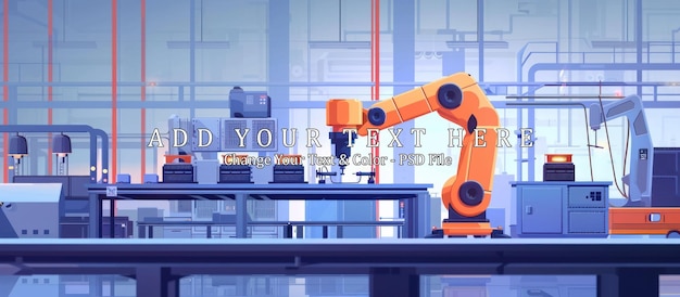 PSD industrial factory automation with robotic arm