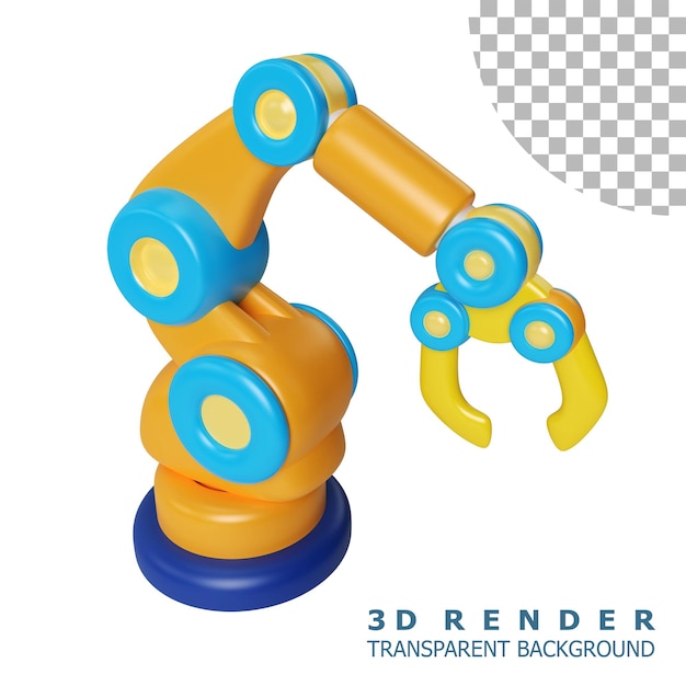 Industrial Robot 3D Icon