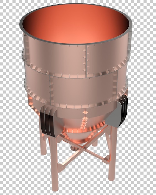 Industrial silos isolated on transparent background 3d rendering illustration