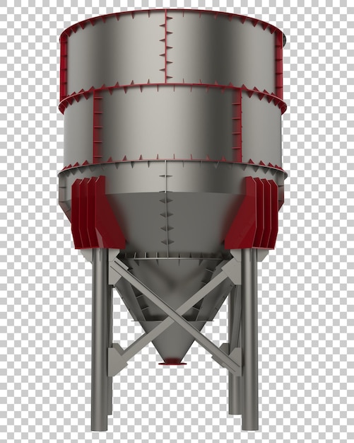 Industrial silos on transparent background 3d rendering illustration