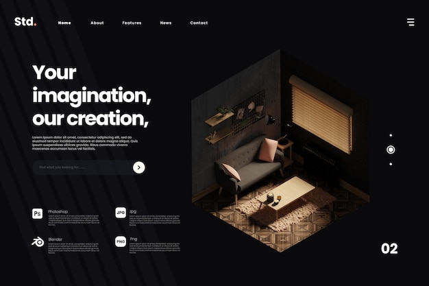 Industrialist furniture company landing page