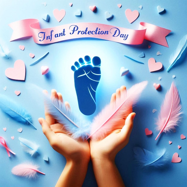 PSD infant protection day background design