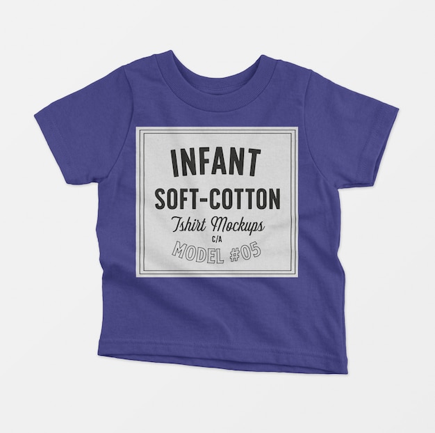 PSD infant soft cotton t-shirts mockup