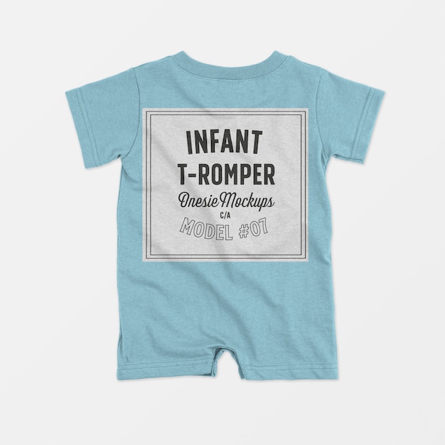 Infant t-romper onesie mockup