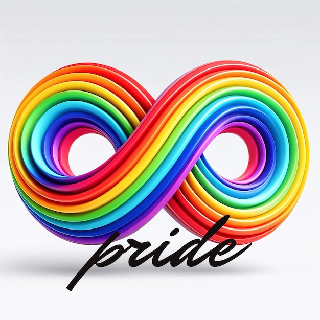 An infinite of rainbow colored for pride concept