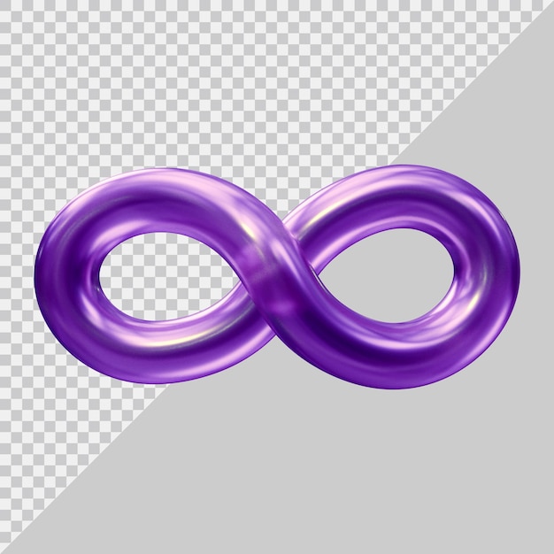 Infinity icon logo with 3d modern style