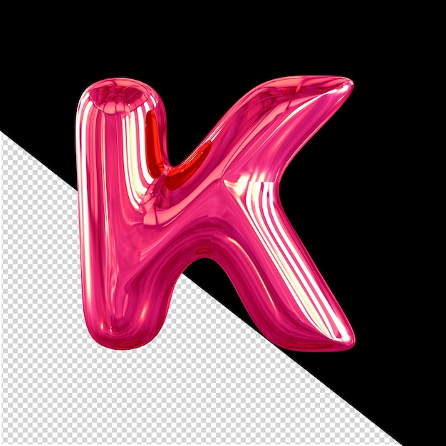 Inflatable 3d symbol letter k