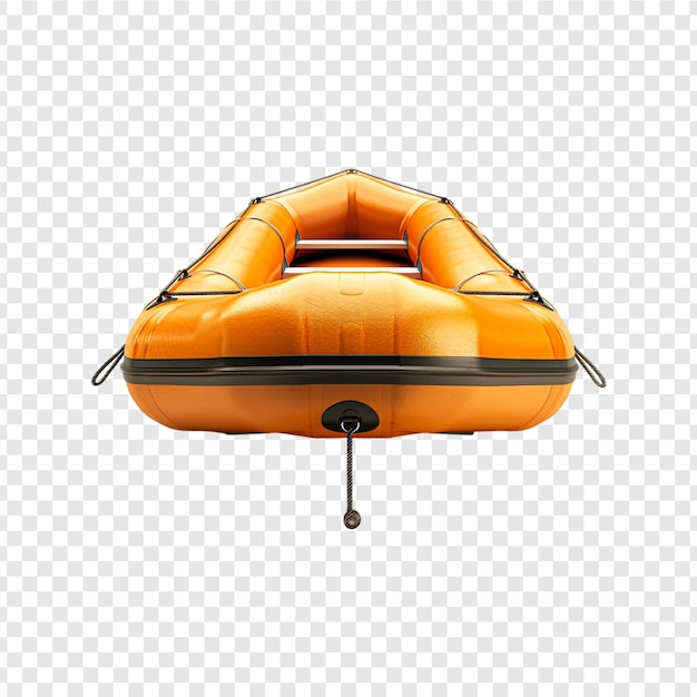 PSD inflatable boat isolated on transparent background