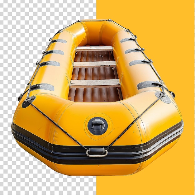 Inflatable boat isolated on transparent background