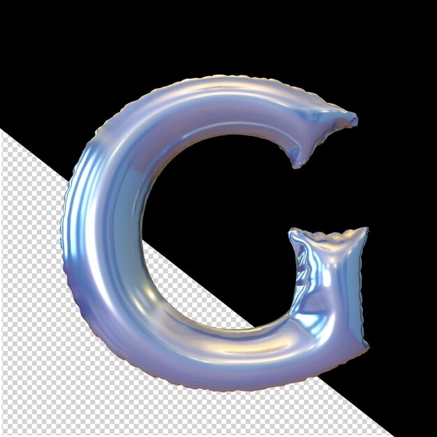 Inflatable symbol letter g