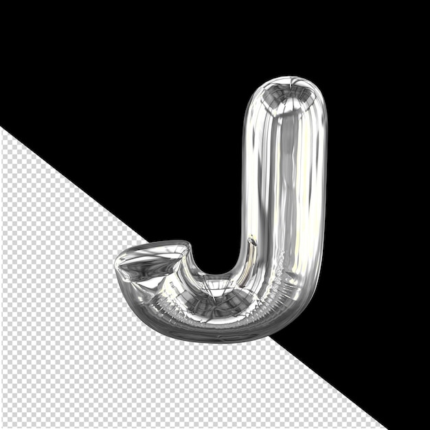 Inflatable symbol letter j