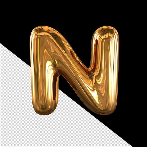 PSD inflatable symbol letter n