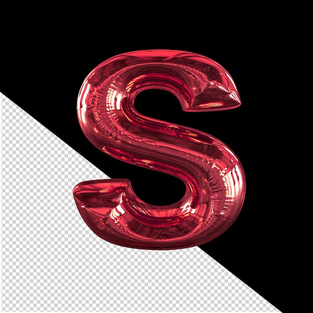 Inflatable symbol letter s