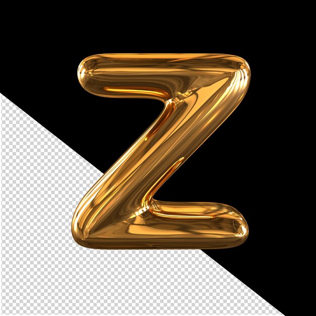 Inflatable symbol letter z