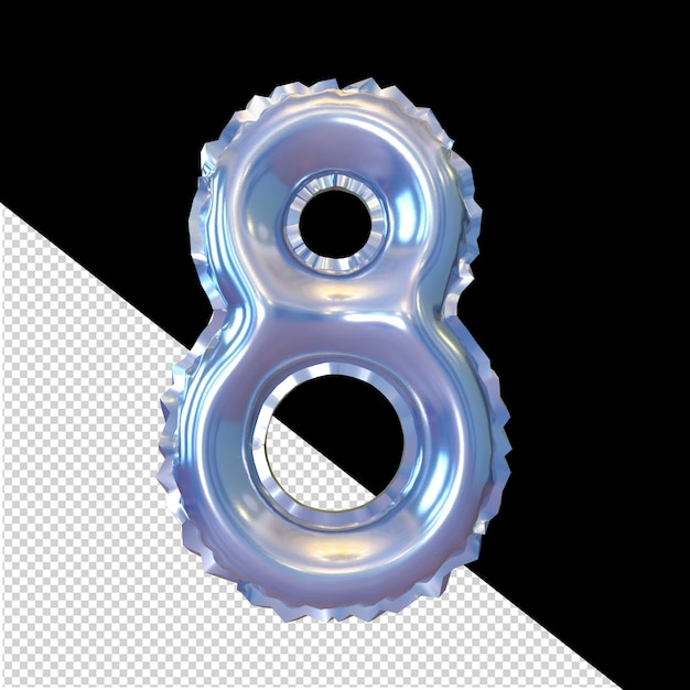 Inflatable symbol number 8