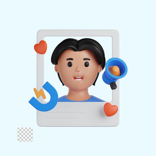 Influencer 3D Icon