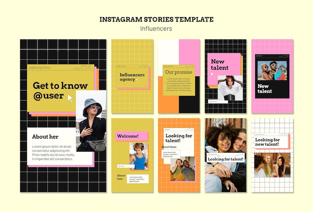 Influencer template design