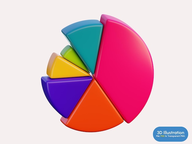 Infographics charts 3D illustration