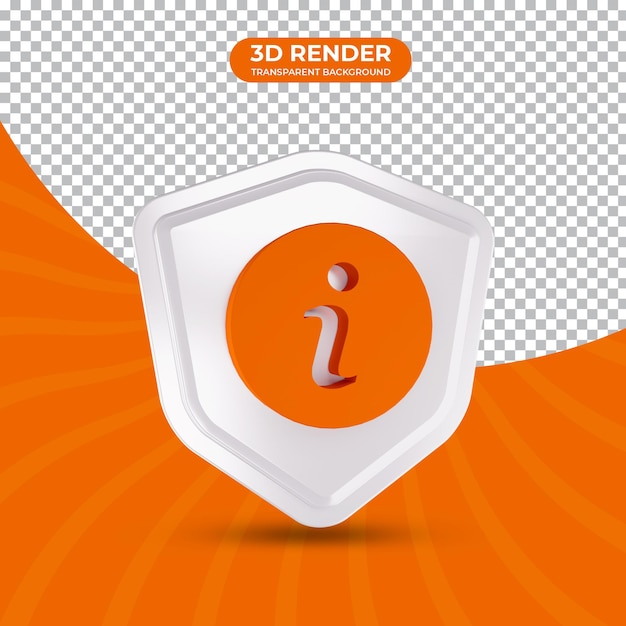 Information 3d rendering Icon