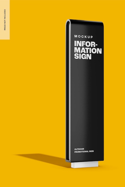 Information Sign Mockup, Perspective