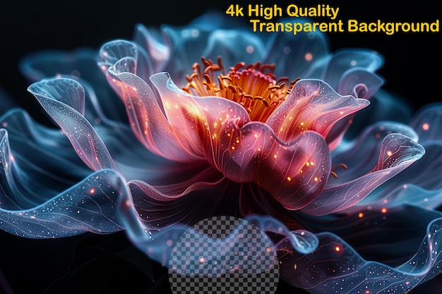 PSD infuse your designs with ethereal luminescence casting a on transparent background