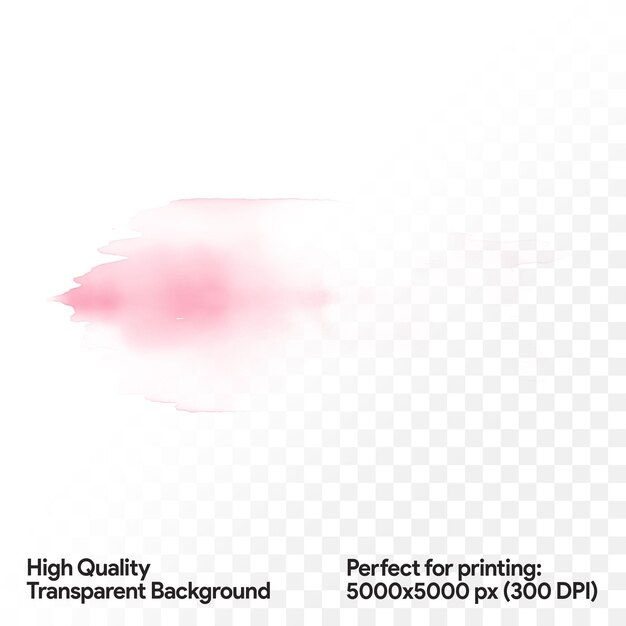 PSD ink splash of fuchsia color on a transparent background