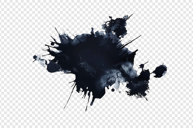 PSD ink splash isolated on transparent background