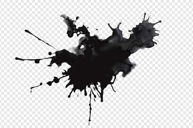 ink splash isolated on transparent background