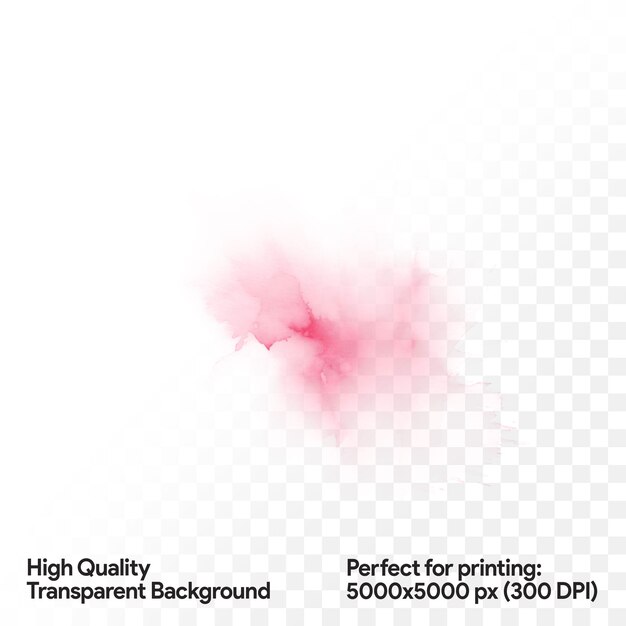 PSD ink splash of magenta color on a transparent background