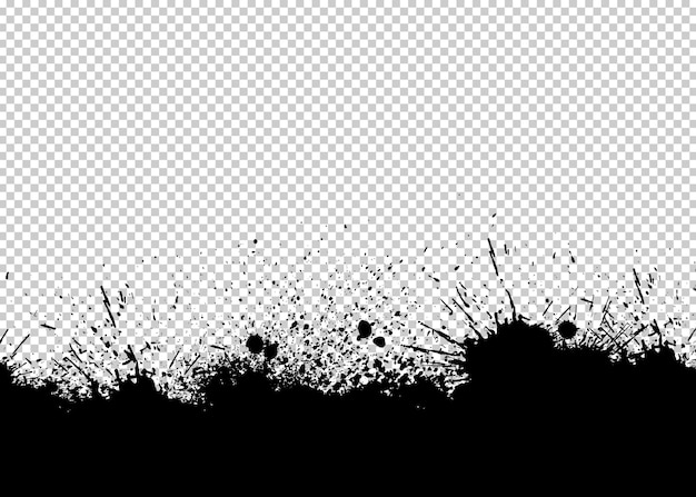 Ink splashes isolated transparency background