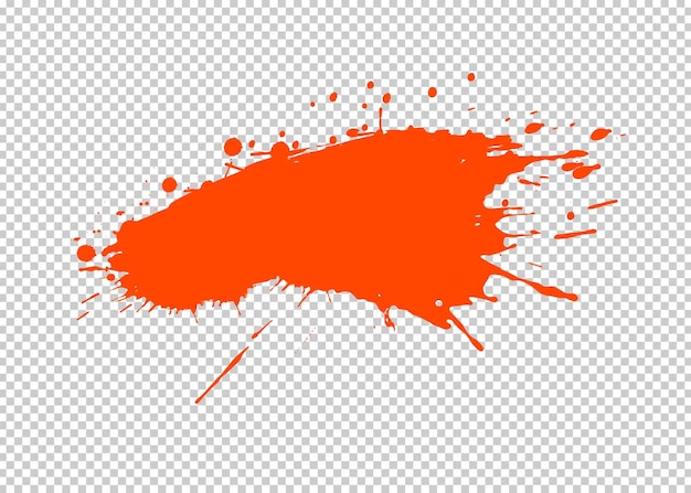 Ink splashes isolated transparency background